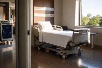 A hospital room cleaned, prepped and ready — and still showing as occupied to everyone who needs the bed.