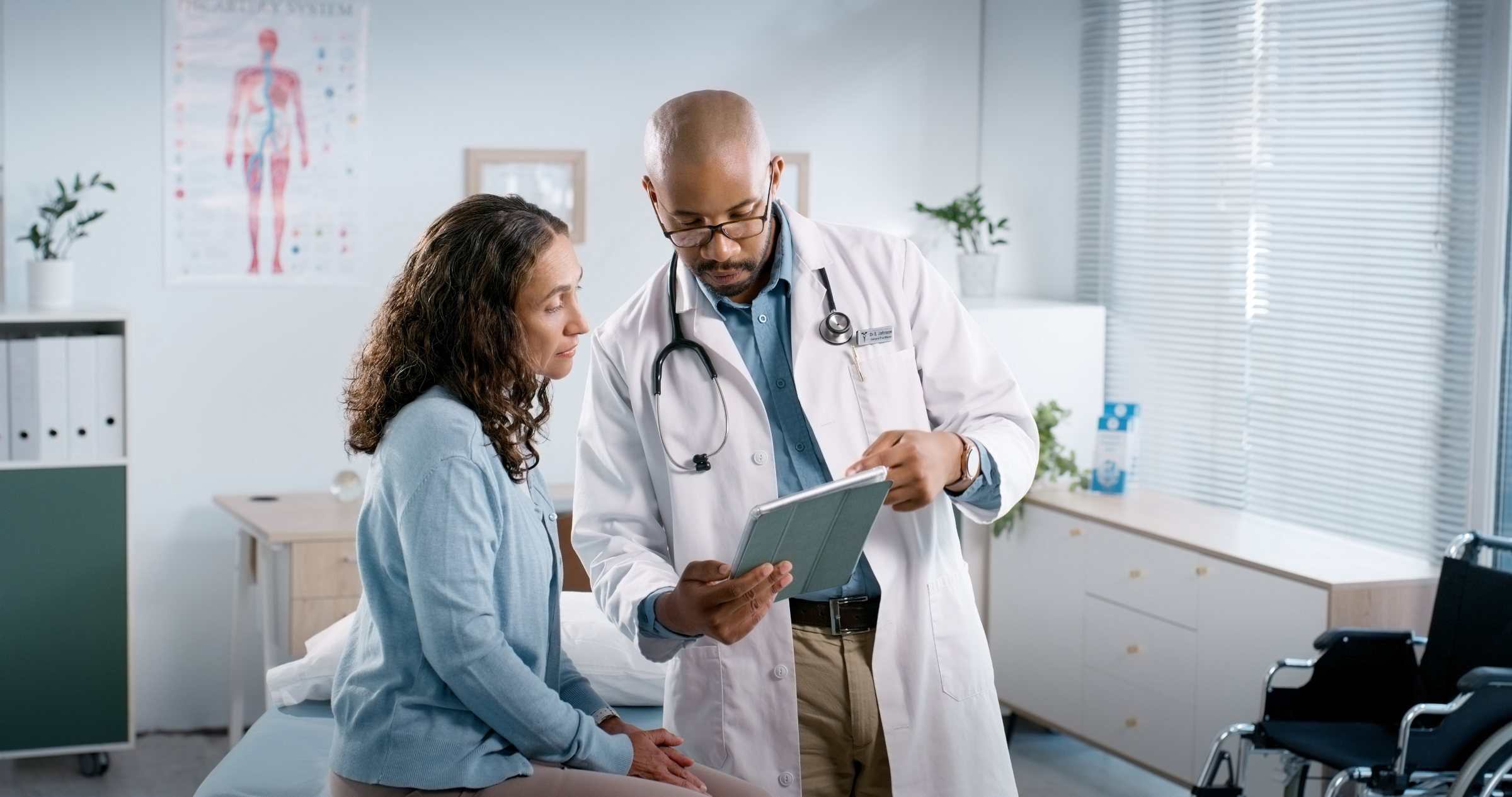 Doctor coordinating a patient discharge