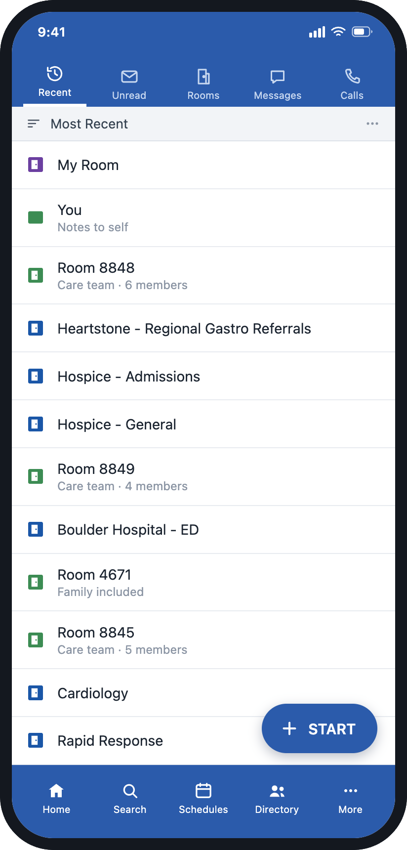 Secure clinical communication in Backline